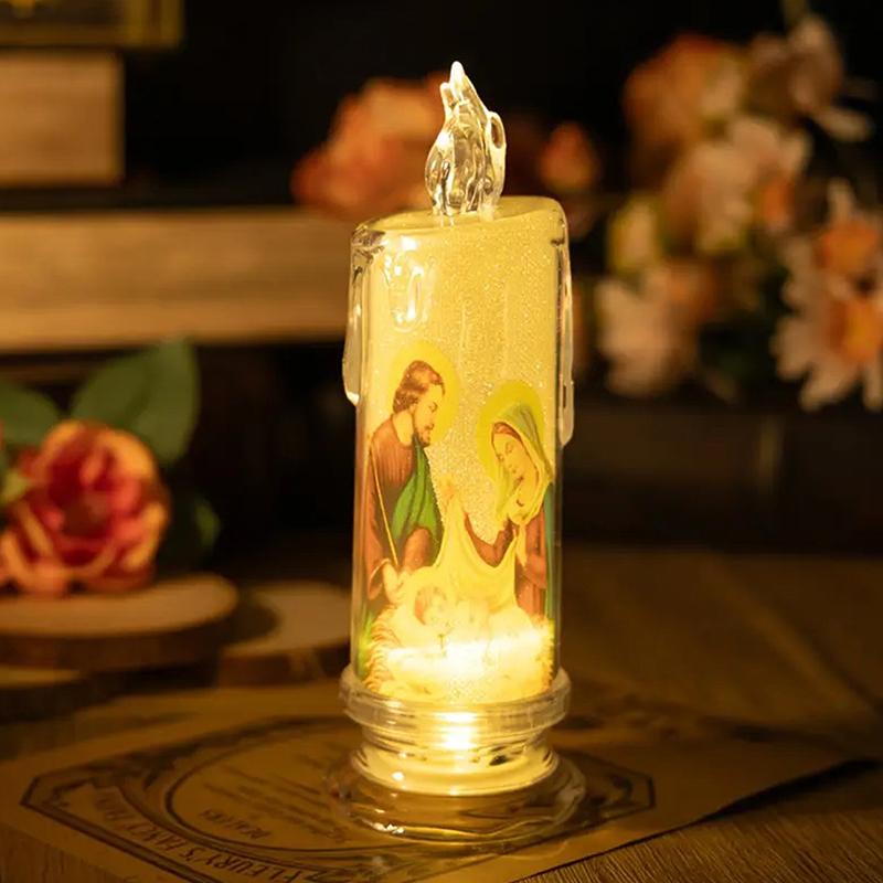 Silk Candle - Jesus Virgin Christ LED Candle Lamp