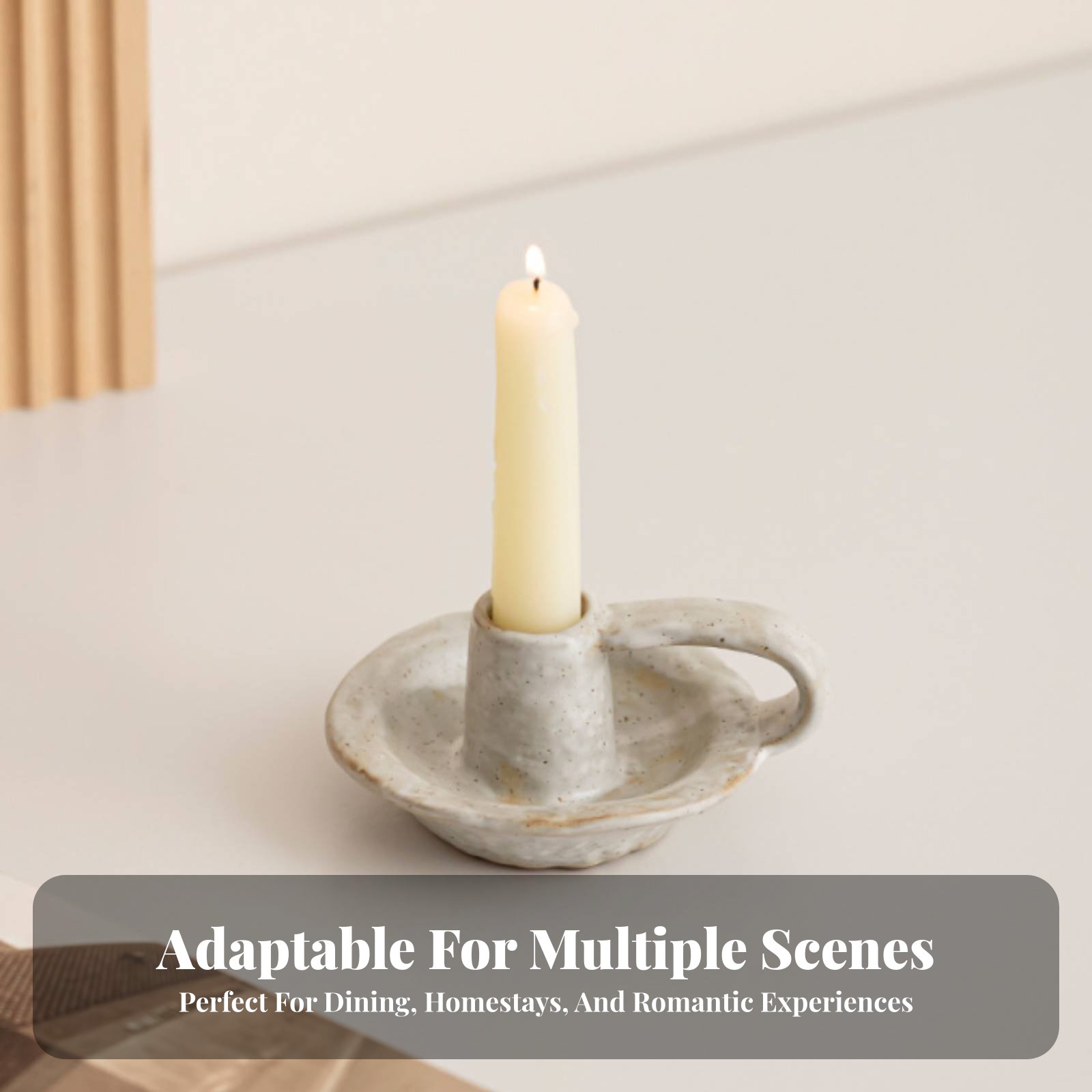 Paraffin Wax - Nordic Ceramic Candle Holder, Modern Minimalist