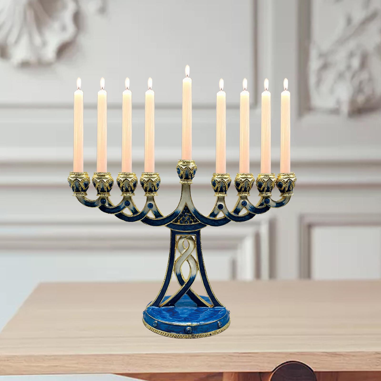 Enameled Menorah Candle Holder - đánh giá và giá Paraffin Wax