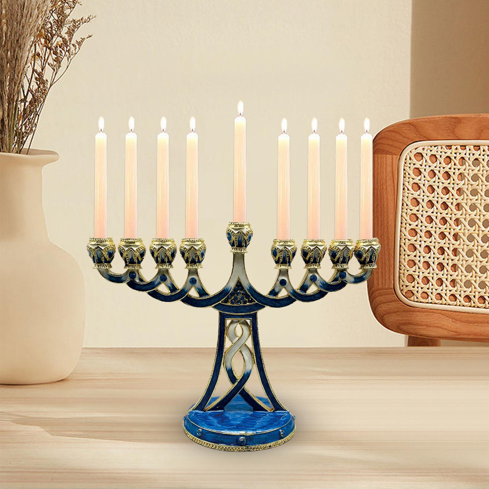 Enameled Menorah Candle Holder - đánh giá và giá Paraffin Wax
