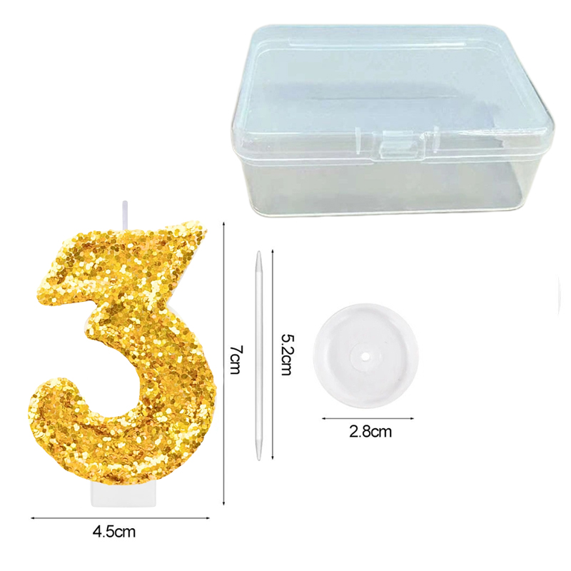 Digital Birthday Candle Gold C - đánh giá và giá Paraffin Wax