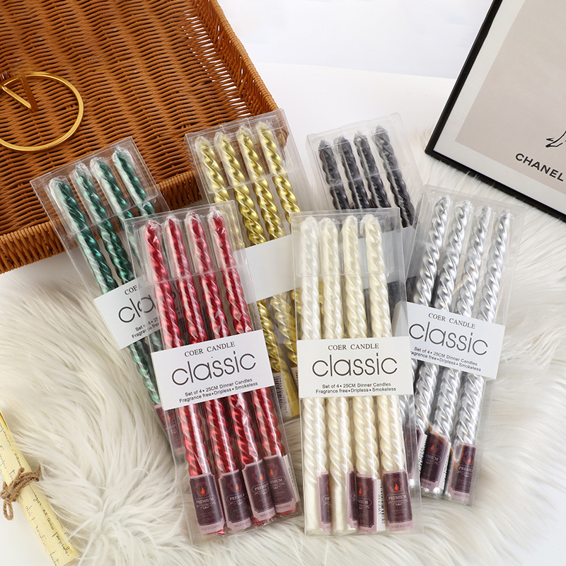 4pcs European-style Long-pole  - đánh giá và giá Silk Candle