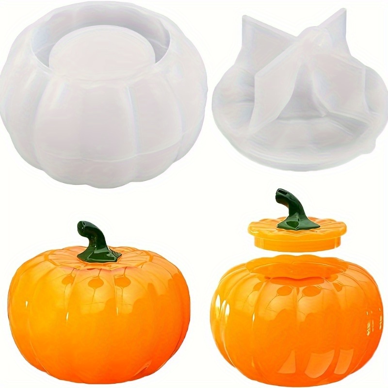 2pcs Pumpkin Jar Silicone Mold - đánh giá và giá Candle Containers
