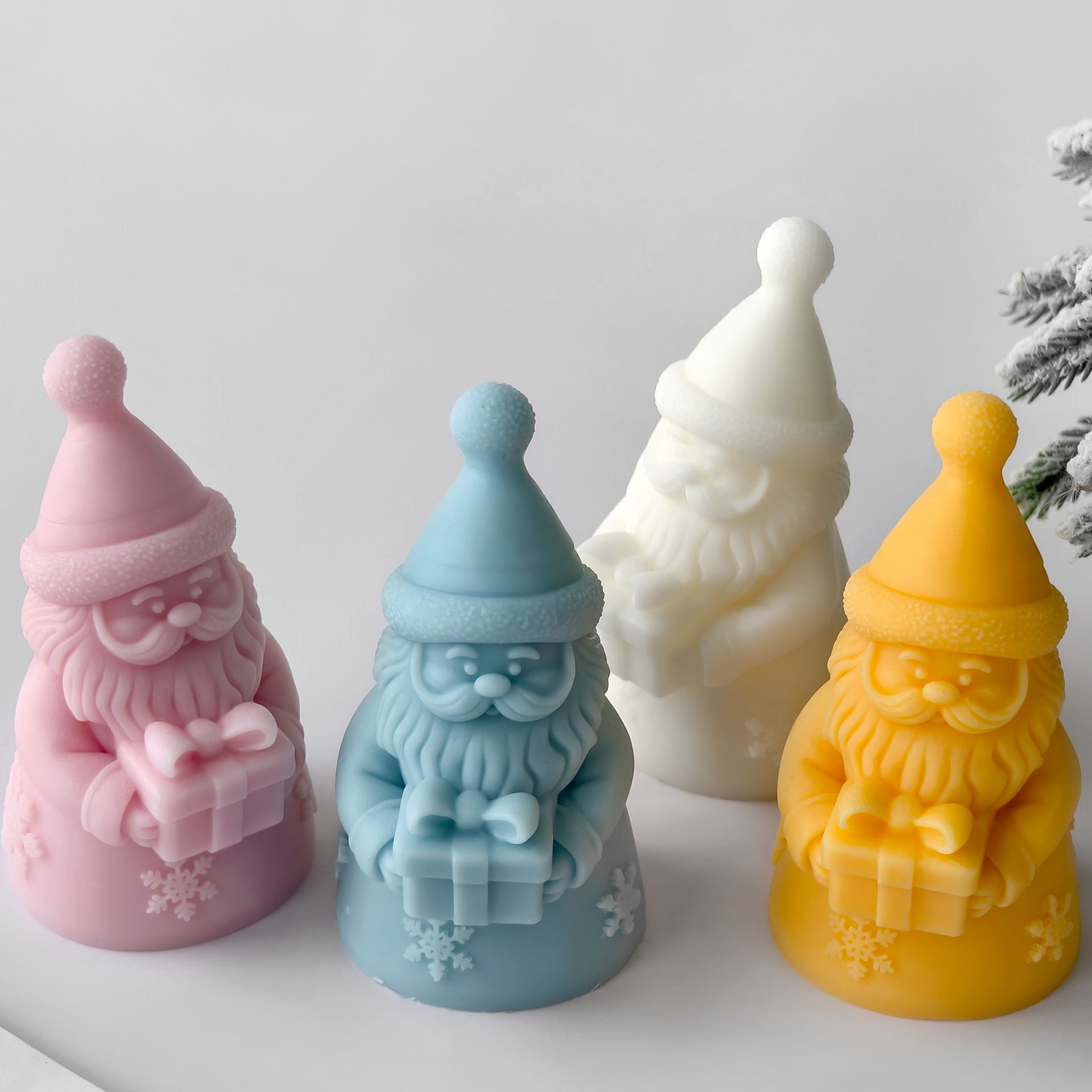Santa Claus Gift Box Silicone  - đánh giá và giá Candle Containers