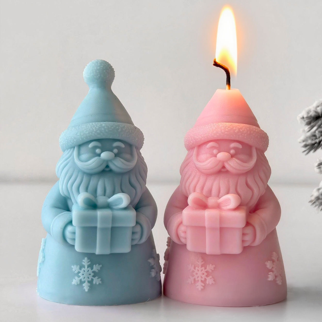Santa Claus Gift Box Silicone  - đánh giá và giá Candle Containers