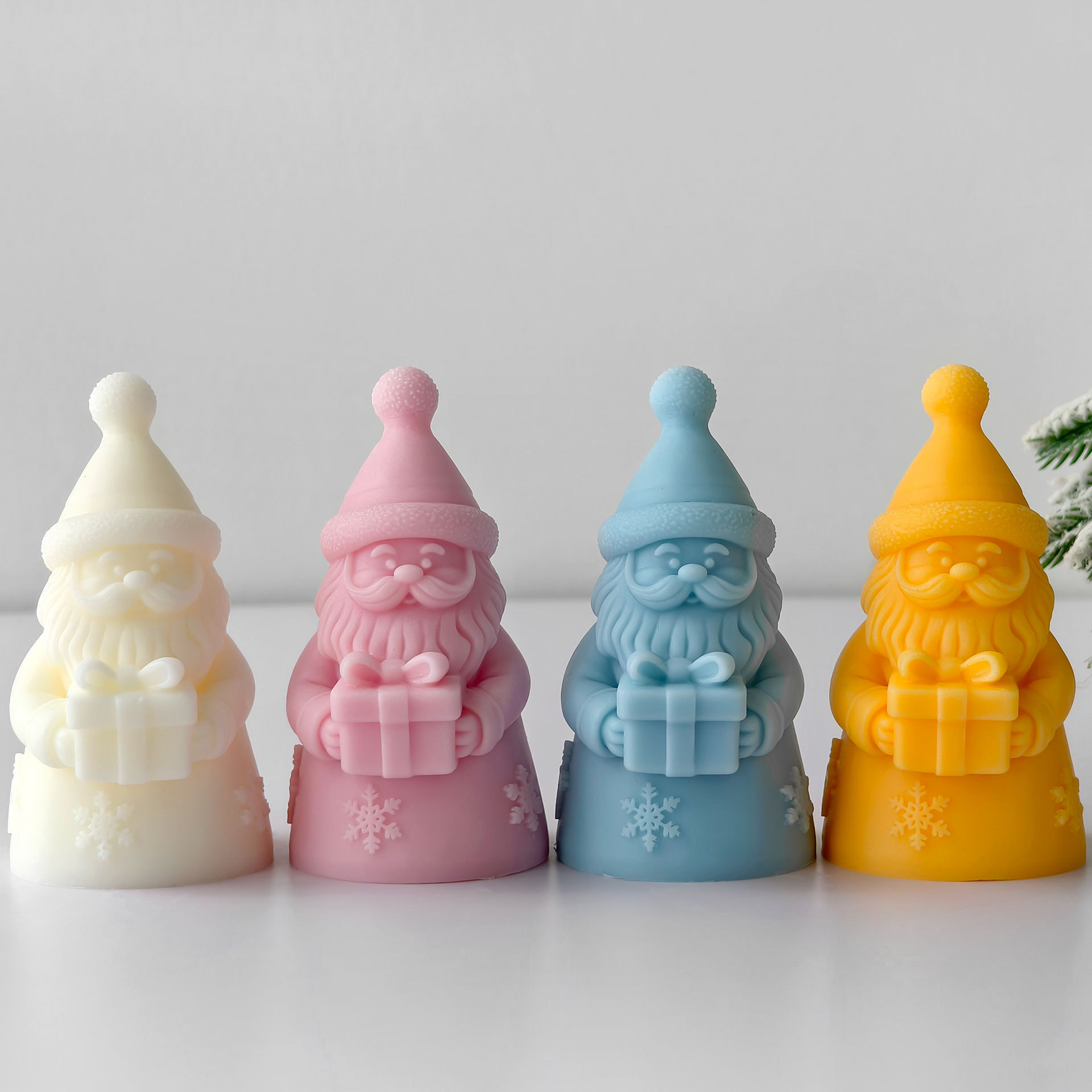 Santa Claus Gift Box Silicone  - đánh giá và giá Candle Containers