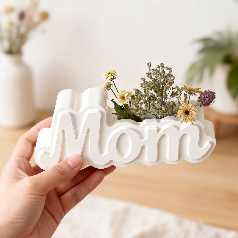 Letter Shape Vase Plaster Sili - đánh giá và giá Candle Containers