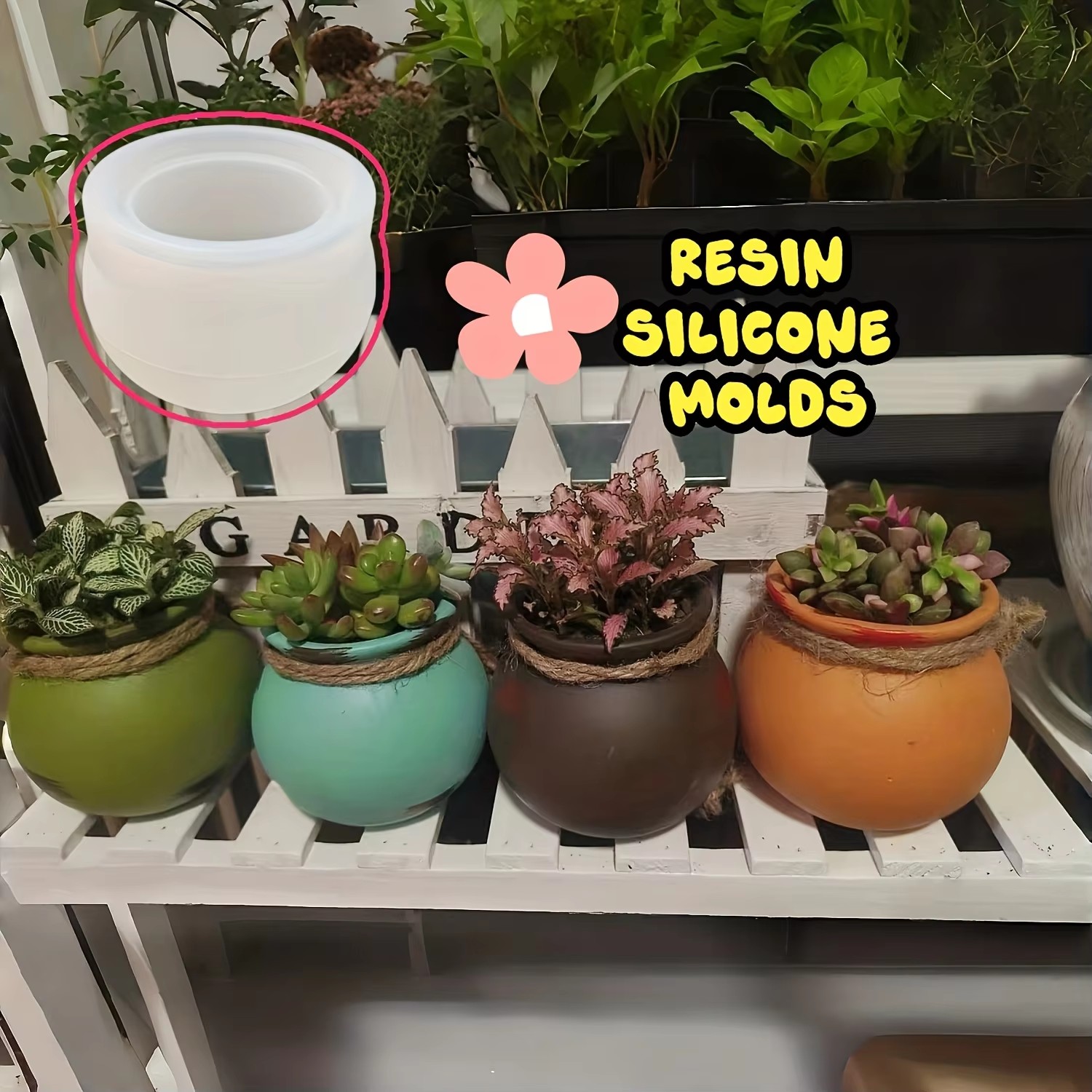 Silicone Flower Pot Molds, Res - đánh giá và giá Candle Containers