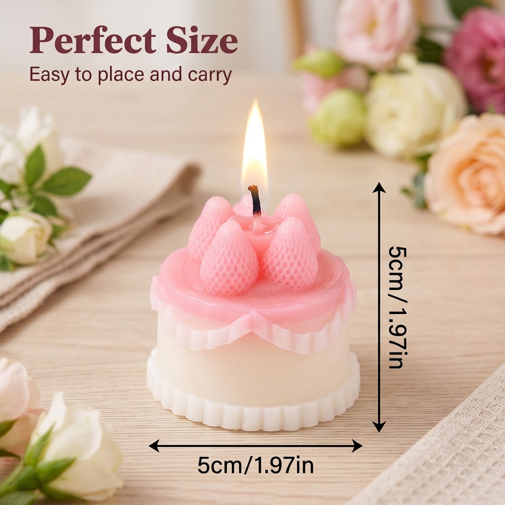 1Pc Cake-Shaped Scented Candle - đánh giá và giá Soy Wax