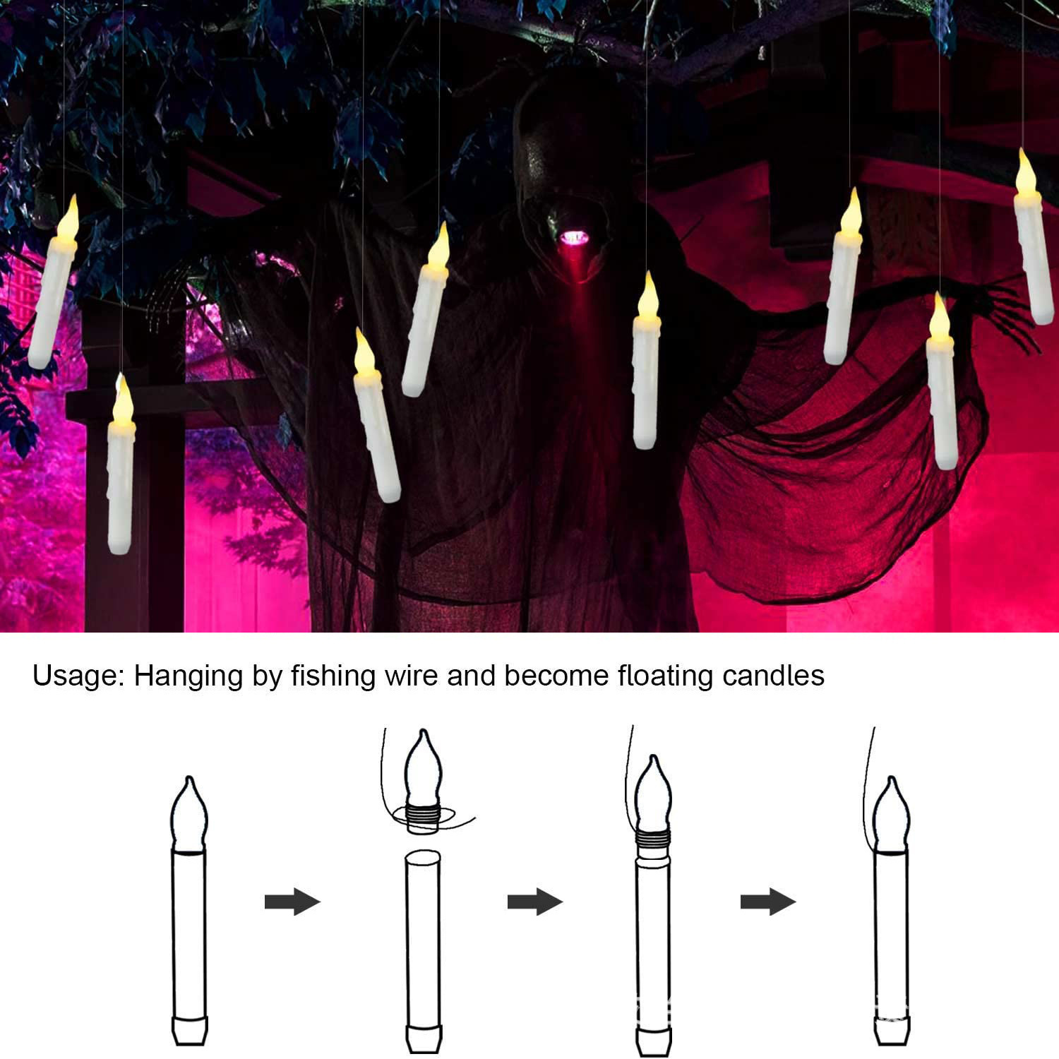 Flameless Ivory Taper Candles  - đánh giá và giá Candle Wick
