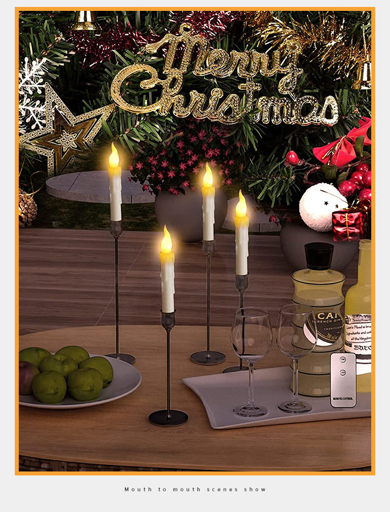 Flameless Ivory Taper Candles  - đánh giá và giá Candle Wick