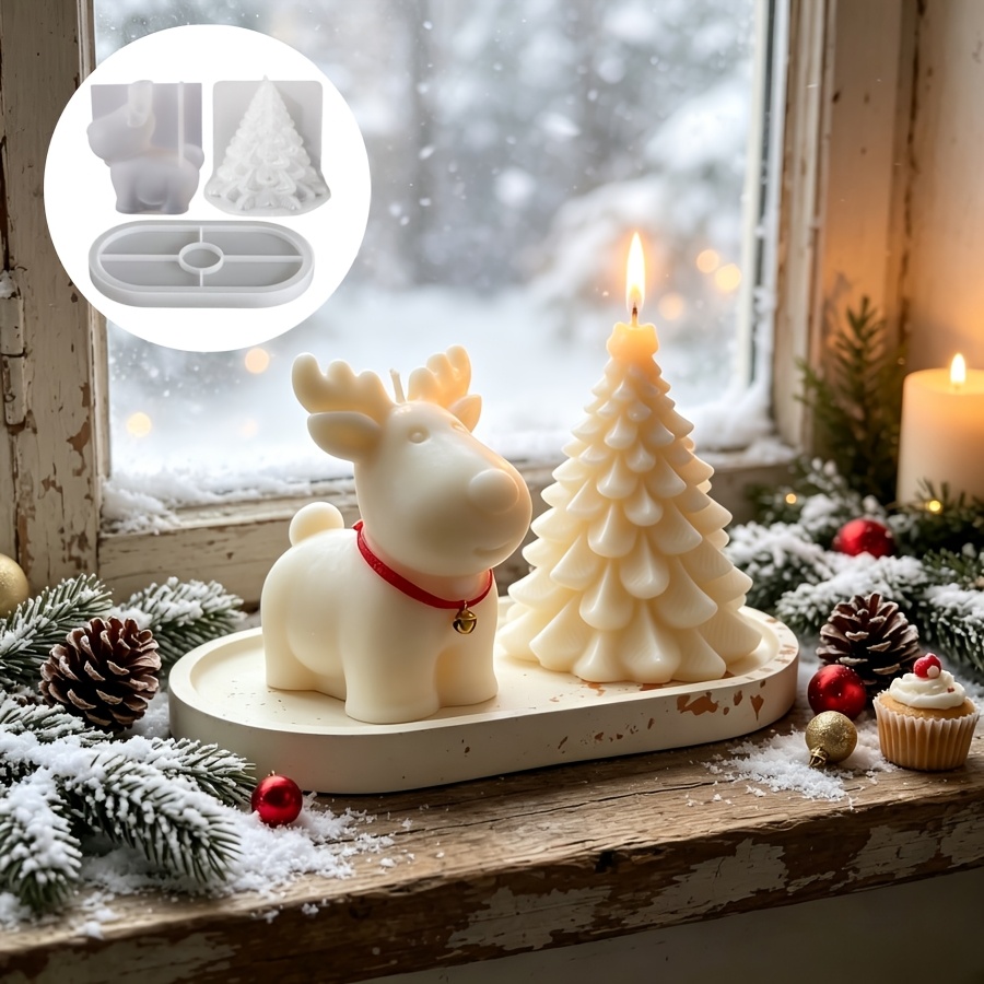 Clay Silicone Mold 3pcs Set: C - đánh giá và giá Candle Making Kit