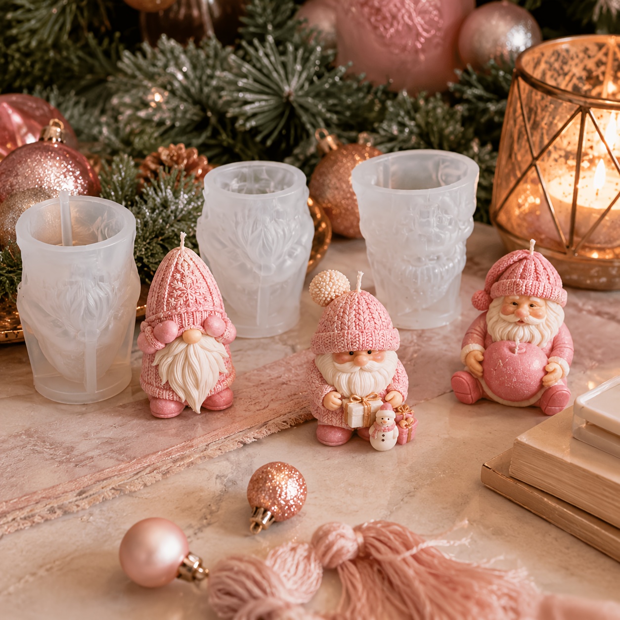 Xmas Holiday Gnome Silicone Ca - đánh giá và giá Candle Making Kit
