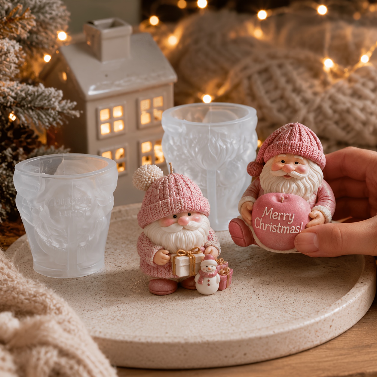 Xmas Holiday Gnome Silicone Ca - đánh giá và giá Candle Making Kit