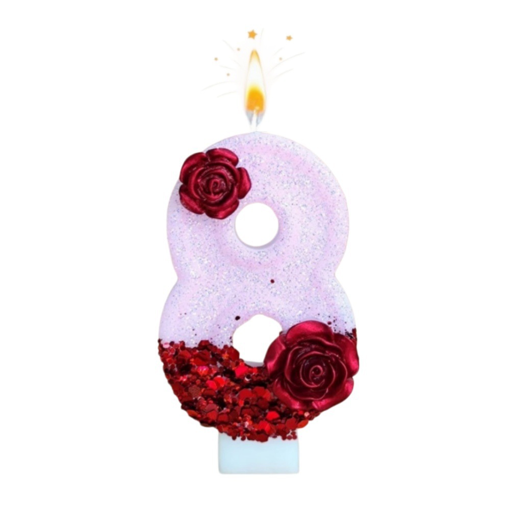 Number Pink Glitter Red Rose F - đánh giá và giá Paraffin Wax