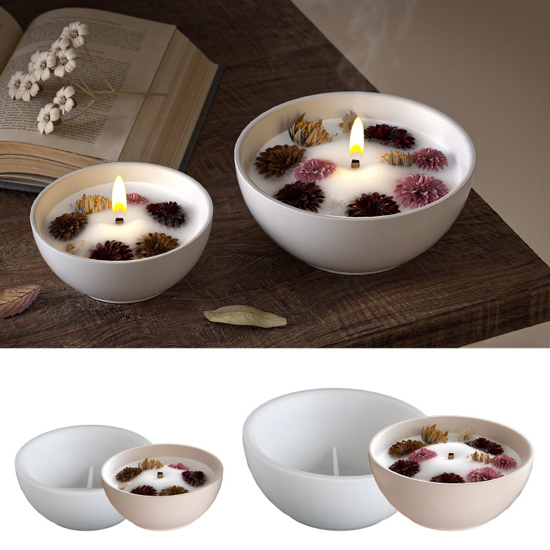 Round Candle Bowl Concrete Sil - đánh giá và giá Candle Containers