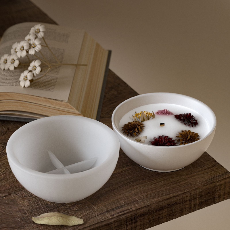 Round Candle Bowl Concrete Sil - đánh giá và giá Candle Containers
