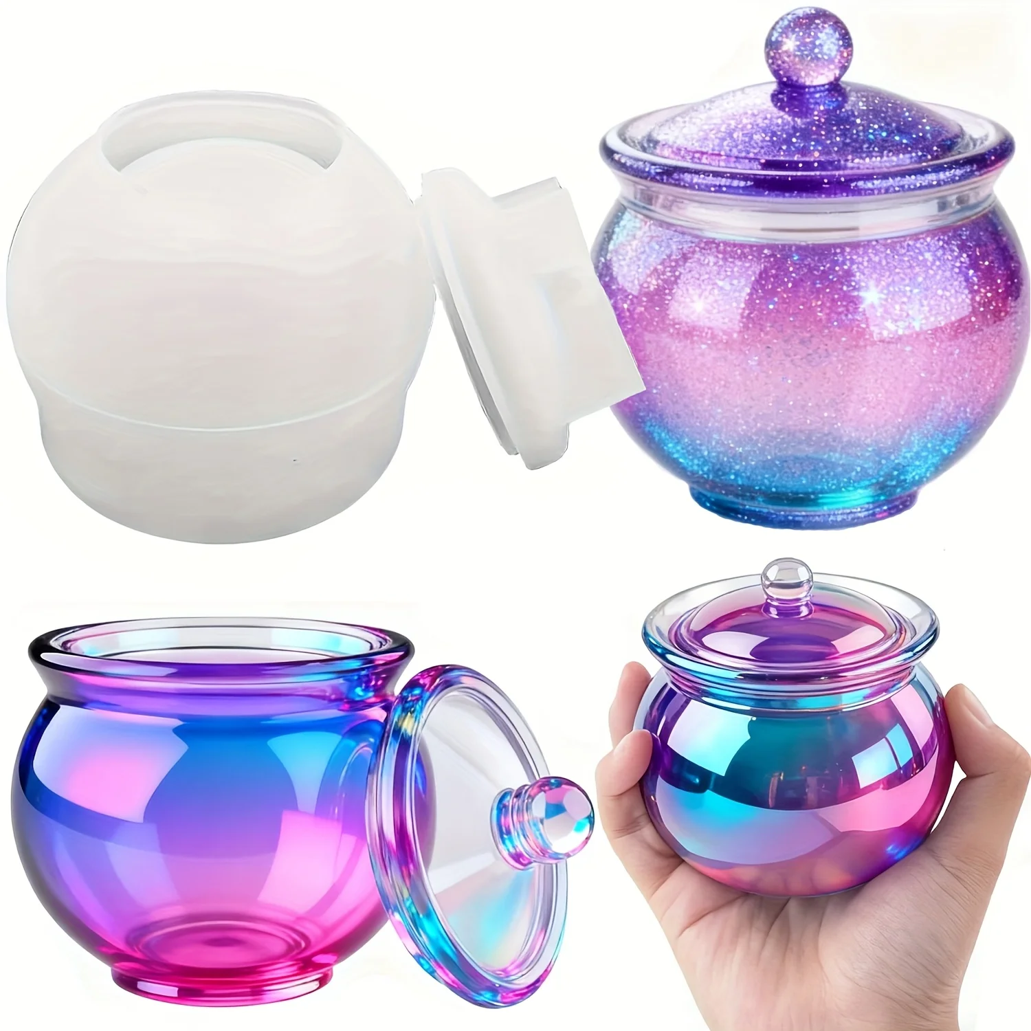 1 set of round resin can molds - đánh giá và giá Candle Containers